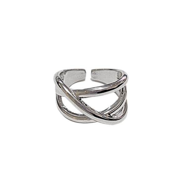 FILLI PLATEADO   |   Anillo ajustable - No. 7 - 9    |   Laminado en rodio