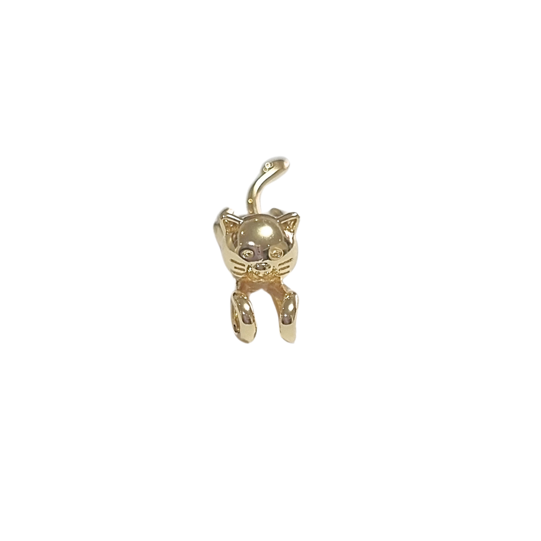 GATITO SIP | Dije mediano | Laminado en oro - Imagen 3