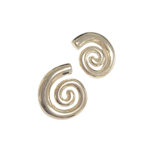 ESPIRALES | Aretes pegaditos - grandes | Laminado en oro
