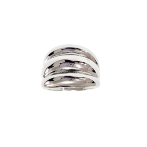 TRIPI PLATEADO   |    Anillo ajustable - talla 8 - 10    |    Laminado en rodio