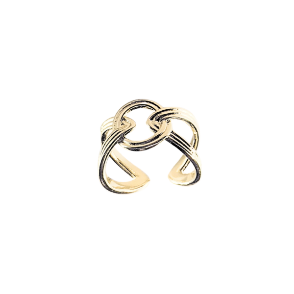 ENTRELAZAO  |   Anillo ajustable - talla 7 - 9 aprox.   |    Laminado en oro
