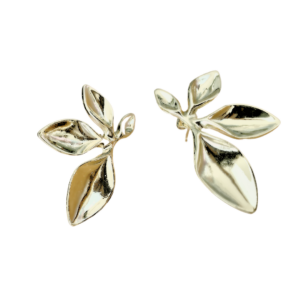 HOJITAS GUIRNALDA   |   Aretes pegaditos - grandes  |    Laminado en oro