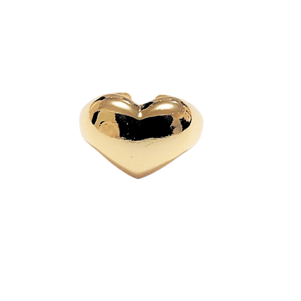 CORAZÓN REDONDITO   |    Anillo ajustable - Talla 7 a 9 aprox.   |    Laminado en oro - Imagen 3