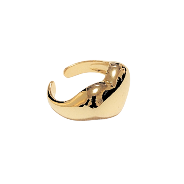 CORAZÓN REDONDITO   |    Anillo ajustable - Talla 7 a 9 aprox.   |    Laminado en oro - Imagen 2