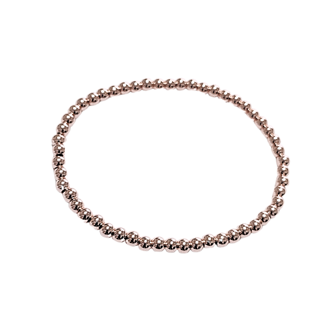 BOLITAS ROSA CHICAS | Pulsera elástica - Talla: Ch/med | Acero esmaltado - Imagen 2