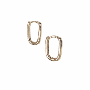 ALARGADOS OVALADOS    |    Aretes huggies tipo arracadas - Talla Med    |    Laminado en oro