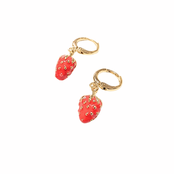 FRESITAS   |    Aretes huggies colgantes  - Talla M    |    Laminado oro - Imagen 4