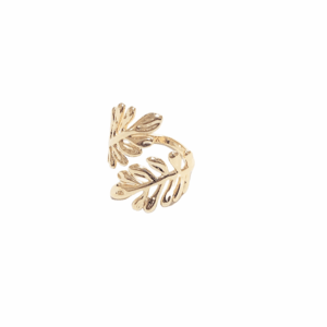 HOJITAS DELGADO   |    Anillo ajustable - talla 6 - 9 aprox    |   Laminado oro