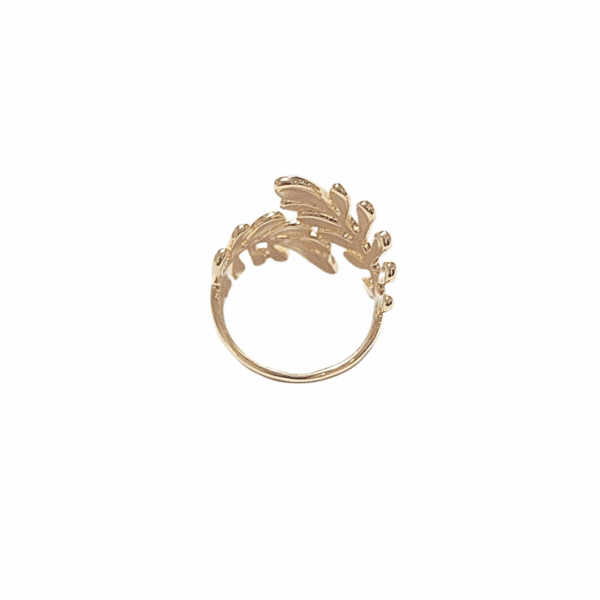 HOJITAS DELGADO   |    Anillo ajustable - talla 6 - 9 aprox    |   Laminado oro - Imagen 3