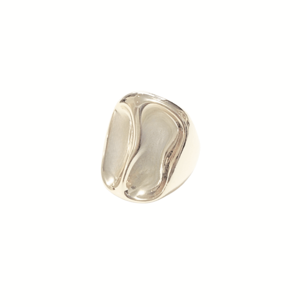 OVALADO ARRUGADO    |    Anillo ajustable - talla 7 - 9    |    Laminado oro