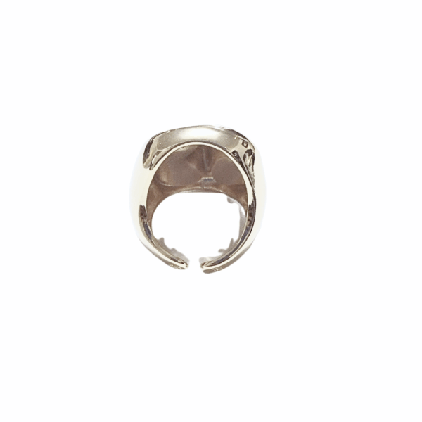 OVALADO ARRUGADO    |    Anillo ajustable - talla 7 - 9    |    Laminado oro - Imagen 3