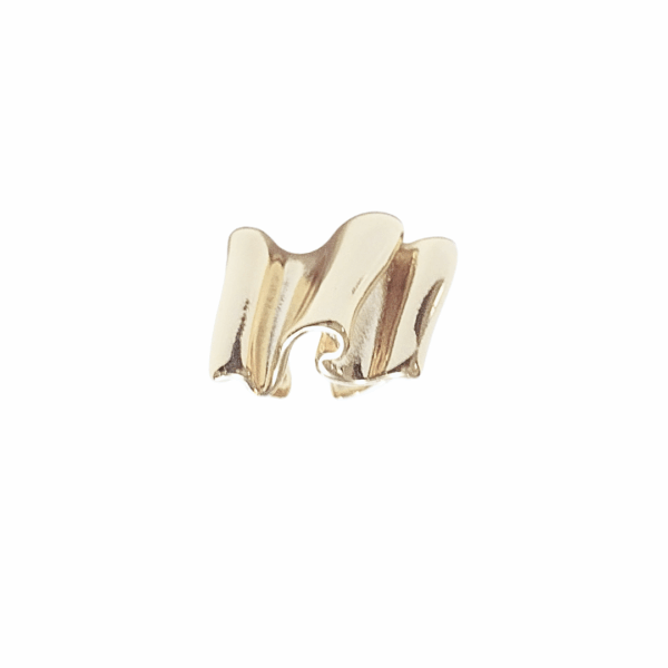 ONDAS - ANCHO   |    Anillo ajustable - talla 7 - 9    |   Laminado oro - Imagen 4