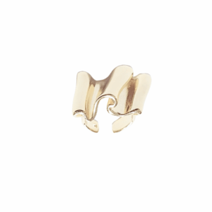ONDAS - ANCHO   |    Anillo ajustable - talla 7 - 9    |   Laminado oro