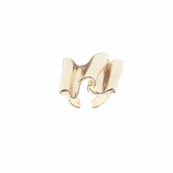 ONDAS - ANCHO   |    Anillo ajustable - talla 7 - 9    |   Laminado oro