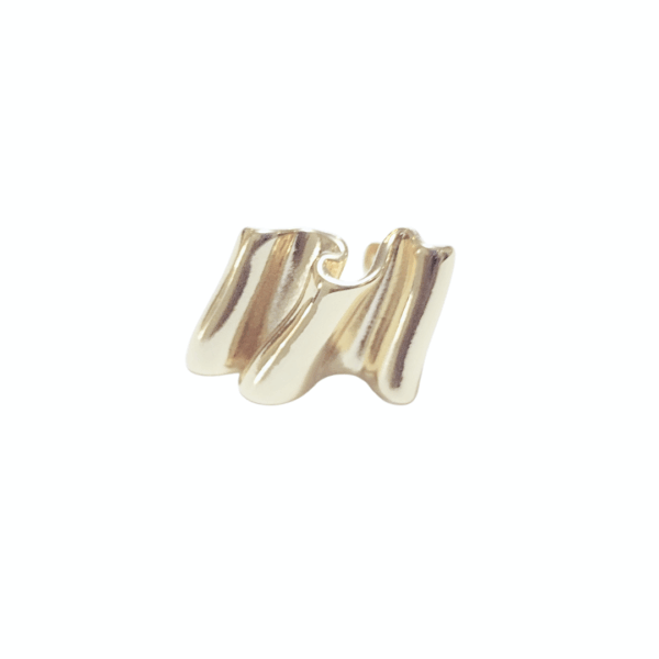ONDAS - ANCHO   |    Anillo ajustable - talla 7 - 9    |   Laminado oro - Imagen 2