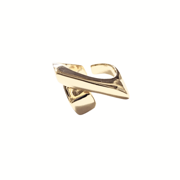 GIO GEOMTRÉTICO  |   Anillo ajustable grande - Talla 7 a 9 aprox.  |   Laminado en oro