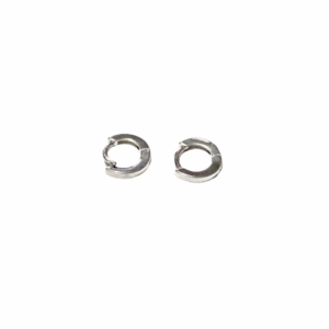 ARAS FIT PLATEADAS #1   |    Aretes huggies tipo arracadas - mini   |   Laminado en rodio