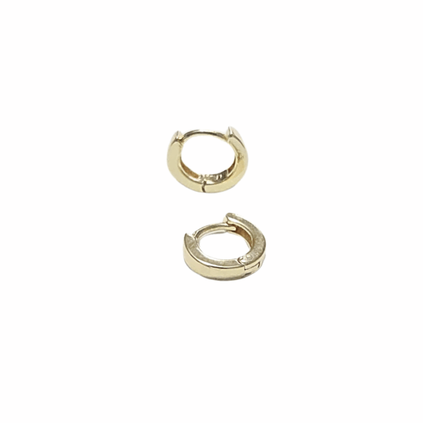 ARAS #2  |   Aretes huggies tipo arracadas - minis   |   Laminado en oro - Imagen 2
