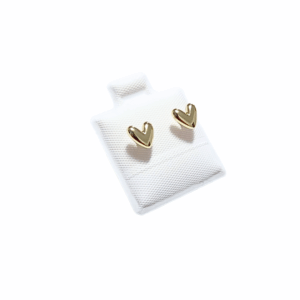 CORAZÓN DORADO LISO   |  Broqueles mini - 5 mm   |    Laminado en oro