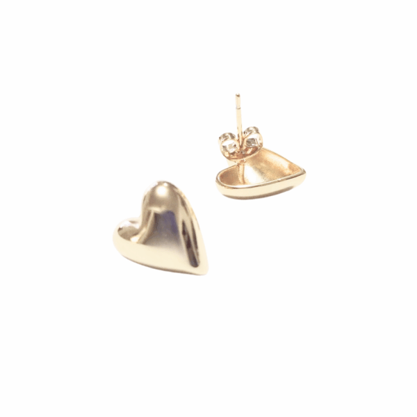 CORAZON GORDITO    |    Aretes pegaditos - Medianos   |    Laminado en oro - Imagen 3