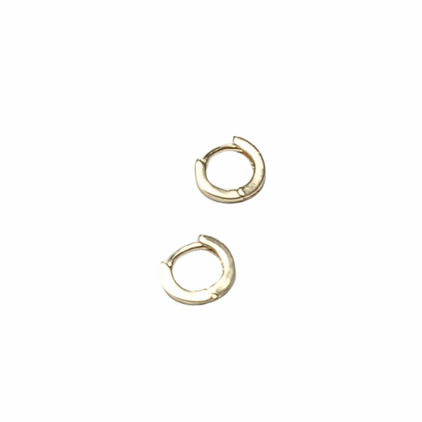 ARAS #2  |   Aretes huggies tipo arracadas - minis   |   Laminado en oro - Imagen 3