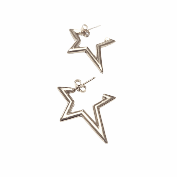 ESTRELLAS ANGULARES    |    Aretes pegaditos - Medianos   |    Laminado en oro - Imagen 2