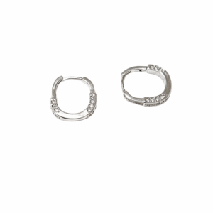 "U"LIS   |    Aretes tipo huggies - chicos   |   Laminado en rodio