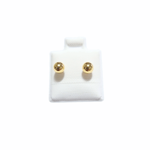DORMILONAS DOT 6 | Aretes tipo broquel - chicos - 6 mm | Laminado en oro