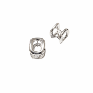 "O"VALADAS PLATEDAS  |    Aretes tipo huggies - Medianos   |    Laminado en rodio