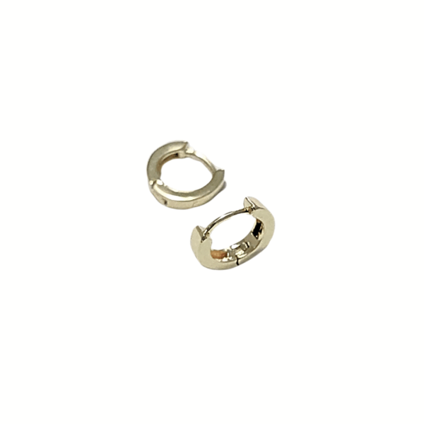 ARAS #2  |   Aretes huggies tipo arracadas - minis   |   Laminado en oro