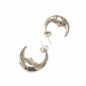 CARA LUNA   |    Aretes pegaditos tipo media arracada - grandes   |    Laminado en oro