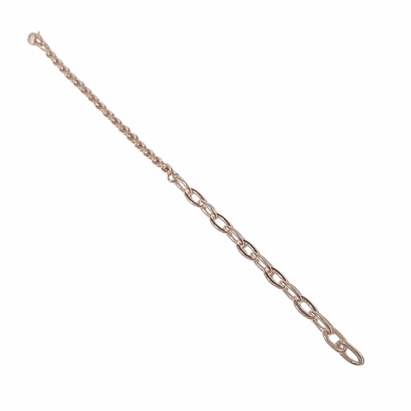 OVALADA CON BOLITAS   |    Pulsera - 19 cm de largo, aprox.    |    Laminada en oro - Imagen 5
