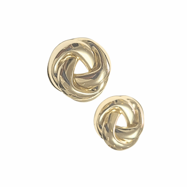 REDONDEADOS   |    Aretes pegaditos - Grandes   |    Laminado en oro - Imagen 3