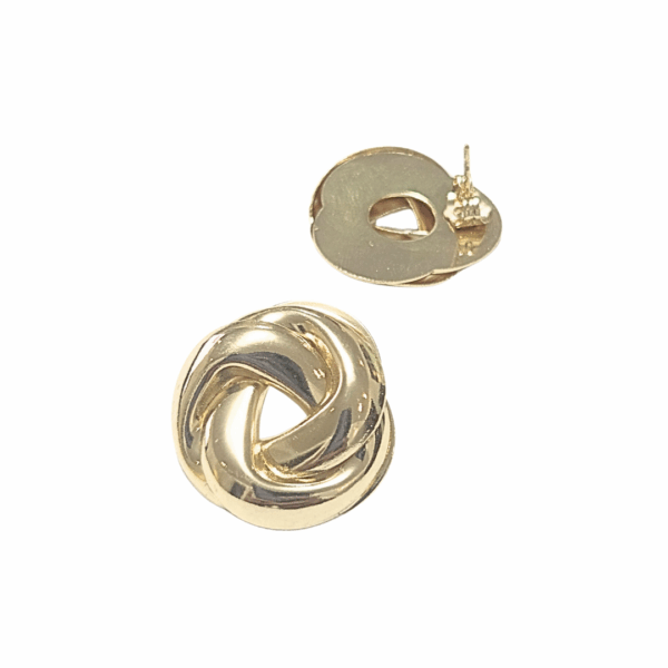 REDONDEADOS   |    Aretes pegaditos - Grandes   |    Laminado en oro - Imagen 2