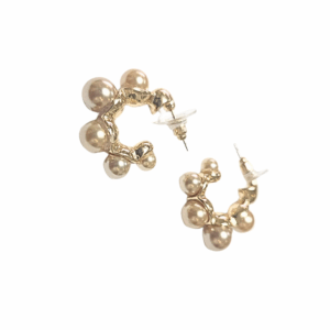 LAS CAFECITAS  |    Aretes tipo media arracadas - medianas  |    Laminado en oro