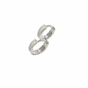 AROS BLANCOS - CH  |   Huggies tipo arracada - chicos |  Laminado en rodio