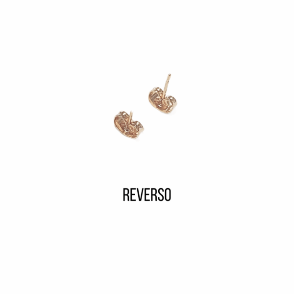 CORAZON GORDITO    |    Aretes pegaditos - Medianos   |    Laminado en oro - Imagen 4
