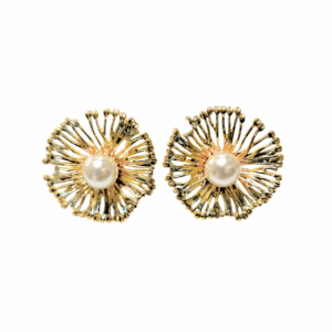 FLORECITAS COLORIDAS   |    Aretes pegaditos - grandes  |    Laminado en oro