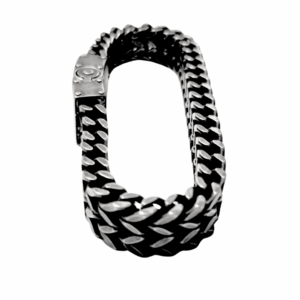 ALEX VINTAGE  |   Pulsera gruesa - Talla M - 21 cm de extensión   |   Acero inoxidable
