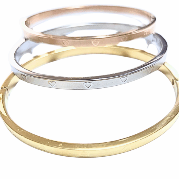 FIN DE SEMANA CON CORAZONES   |    Pulseras delgadas - Talla: ch/med   |   Acero inoxidable - Imagen 4