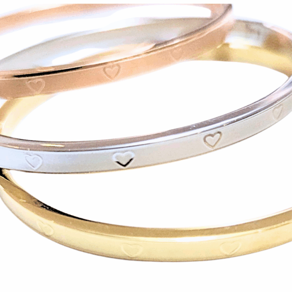 FIN DE SEMANA CON CORAZONES   |    Pulseras delgadas - Talla: ch/med   |   Acero inoxidable - Imagen 2