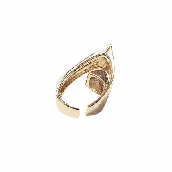 GIO GEOMTRÉTICO  |   Anillo ajustable grande - Talla 7 a 9 aprox.  |   Laminado en oro - Imagen 3