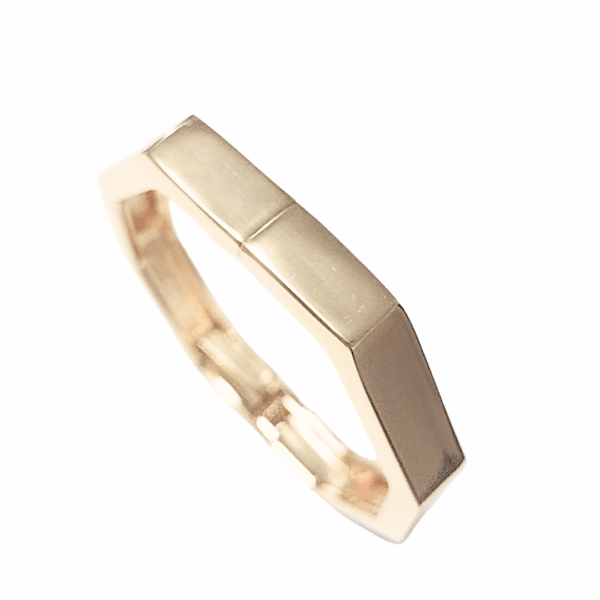 LADOS    |    Pulsera brazalete - Talla M - 21 cm aprox.   |    Laminado en oro - Imagen 2