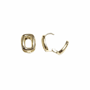 "O"VALADAS DORADAS  |    Aretes tipo huggies - Medianos   |    Laminado en oro
