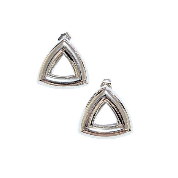 TRIANGULARES PLATEADOS   |    Aretes pegaditos - medianos   |    Acero inoxidable - Imagen 3