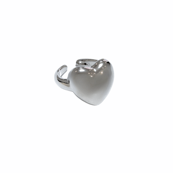 CORAZÓN REDONDITO   |   Anillo ajustable chunky - Talla 7 a 9 aprox.   |   Acero inoxidable