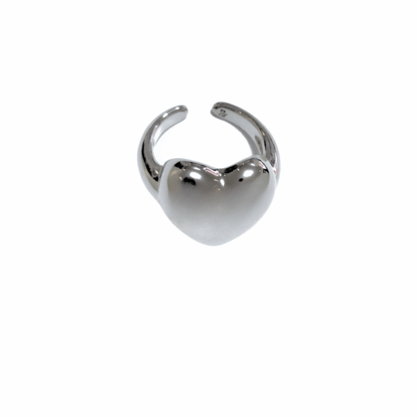 CORAZÓN REDONDITO   |   Anillo ajustable chunky - Talla 7 a 9 aprox.   |   Acero inoxidable - Imagen 2