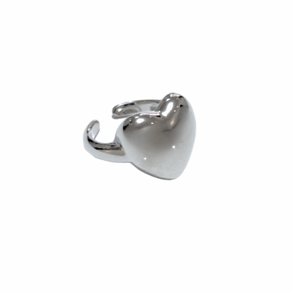CORAZÓN REDONDITO   |   Anillo ajustable chunky - Talla 7 a 9 aprox.   |   Acero inoxidable - Imagen 3