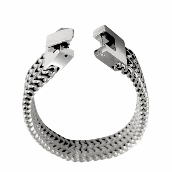 ANTON  |   Pulsera gruesa - Talla M - 21 cm de extensión   |   Acero inoxidable