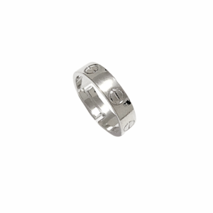 DE BOTÓN PLATEADO  |    Anillo ajustable - Talla: 6 a 9    |    Acero inoxidable